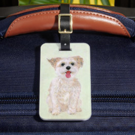 Morkie Hund Bagage Tag Bagagebricka