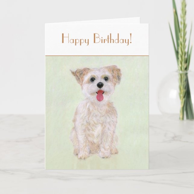 Morkie Hund Birthday-mappningskort Kort (Framsida)