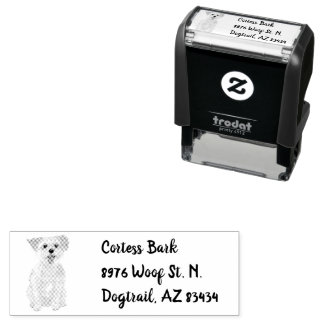 Morkie Hund Bläck Frimärke Självfärgande Stämpel