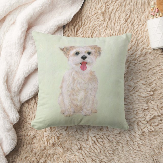 Morkie Hund Kuddinkastarpåse Kudde (Filt)