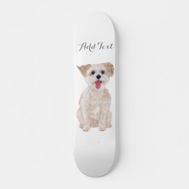 Morkie Hund Skateboard (Framsida)