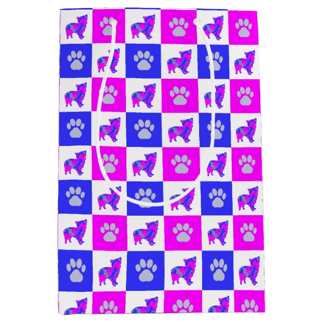 Morkie Hund & Tass Crazy Shock rosa & Blue (Framsidan)