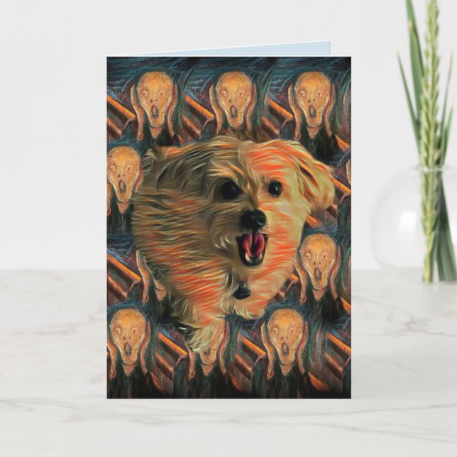 Morkie Hund "The Skräm" Funny 40 födelsedagskort Kort (Framsida)
