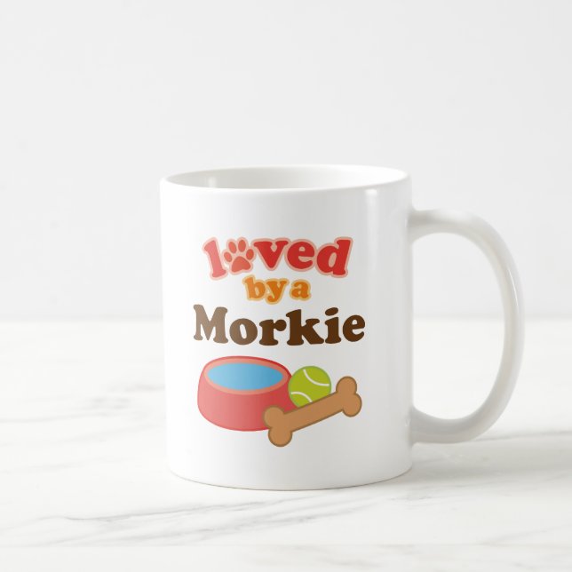 Morkie hundägaregåva kaffemugg (Höger)