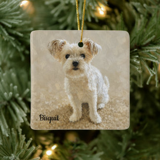 Morkie Kärlek Julgransprydnad Keramik