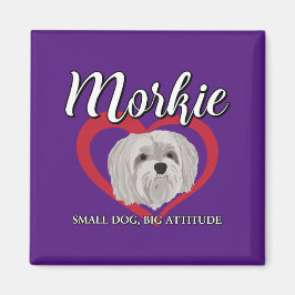 Morkie - Liten hund, stort sinne - 3 Magnet