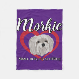 Morkie - Liten hund, stort sinnelag - 3 Fleecefilt