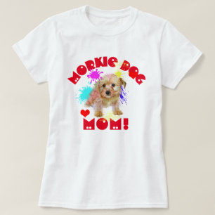 Morkie Mamma Hund älskare Bästa Hund Mamma T Shirt