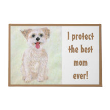Morkie Mor Guard Hund Doormat Large