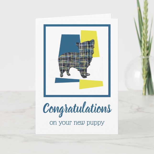 Morkie Puppy Hund Grattiss Greeting Card Kort (Framsida)
