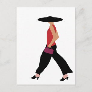 Mörklöd i Modern Art Deco mode Vykort