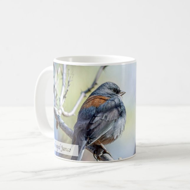 Mörkögd Junco Psalm 62:5 Kaffemugg (Framsida vänster)