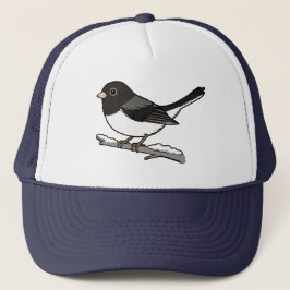 Mörkögd Junco Snöfågel Keps
