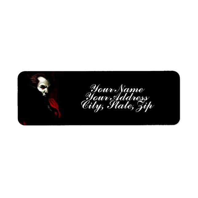 Mörkrets blod returadress etikett (Framsidan)
