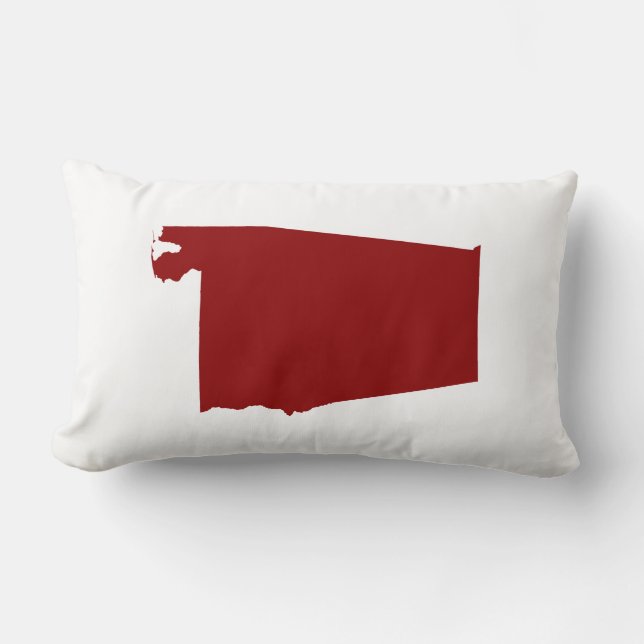 Mörkröd Alabamaform Lumbarkudde (Framsida)