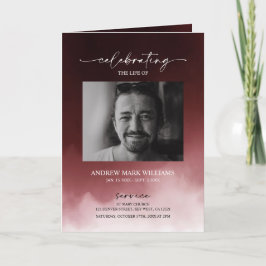 Mörkröd begravningsorder för tjänst vikta program