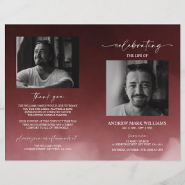 Mörkröd begravningsordning Faltad program