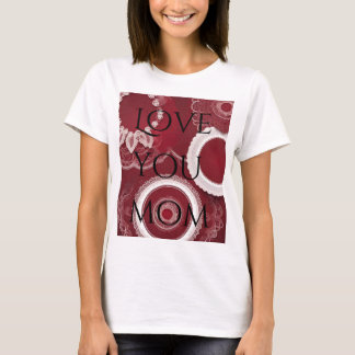 Mörkröd blomsterkonst AI  T Shirt