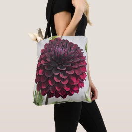 Mörkröd Dahlia-blomning Blommig Tygkasse