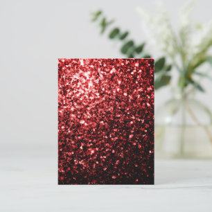 Mörkröd falsk glitter gnist glamour vykort