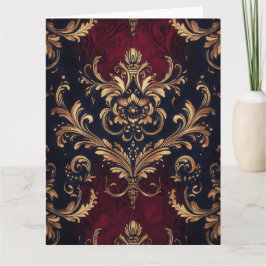 Mörkröd Guld Födelsedagskort Kort