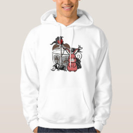 Mörkröd kanin och mystisk tekopp hoodie