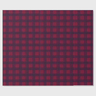 Mörkröd och marinblå Tartan-inslagspapper Presentpapper