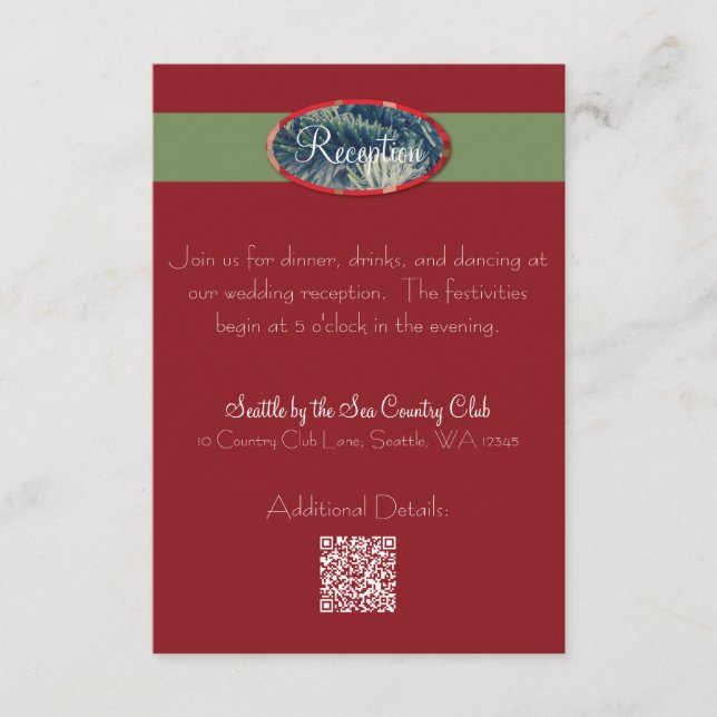 Mörkröd & Ständig Grön Jul Bröllops Bilaga (Framsida)