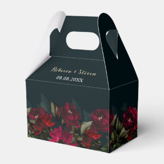 Mörkröd turkos gotisk blomster- stämningsfull bröl presentaskar