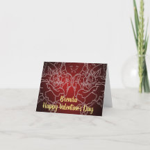 Mörkrött Valentinkort