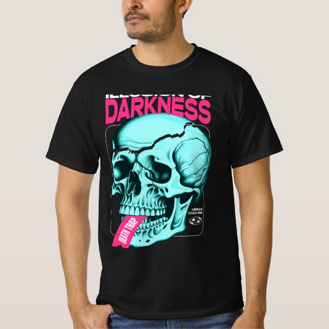 Mörkskullgrafik T-Shirt (Framsida)