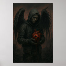 MörkStarBurn Black Heart Poster