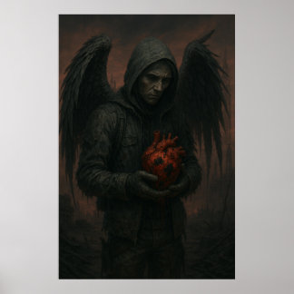MörkStarBurn Black Heart Poster