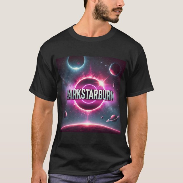 MörkStarBurn Galaxy-utskrift. T Shirt (Framsida)