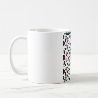 Mörkt Akademiskt Botaniskt Mönster Kaffemugg