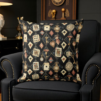 Mörkt Alice Rustikt Mönster Kudde