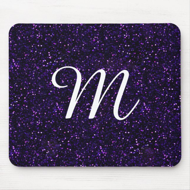 Mörkt Amethyst lilaglitter Musmatta (Framsidan)