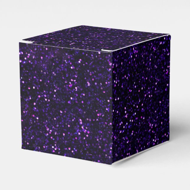Mörkt Amethyst lilaglitter Presentaskar (Framsidan Sidan)