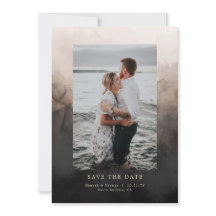 Mörkt bläck bröllop Spara datum