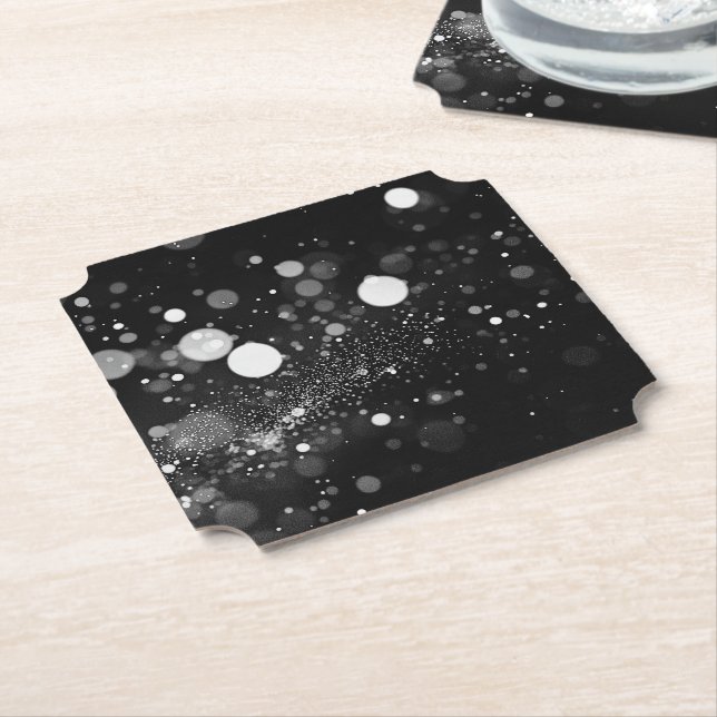 Mörkt Bokeh Snöstorm Underlägg Papper (Vinklad)