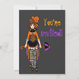Mörkt cirkus Halloween-inbjudningskort från den vi Inbjudningar