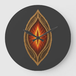 Mörkt Eld Öga Lords Fantasiemblem Stor Klocka