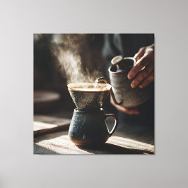 Mörkt Glasur Pour Over Ritual Canvastryck