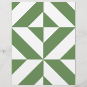 Mörkt grön geometrisk deko-scrapbookspapper