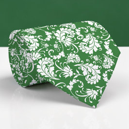 Mörkt Grönt Blommigt Mönster Anpassad Slip Slips