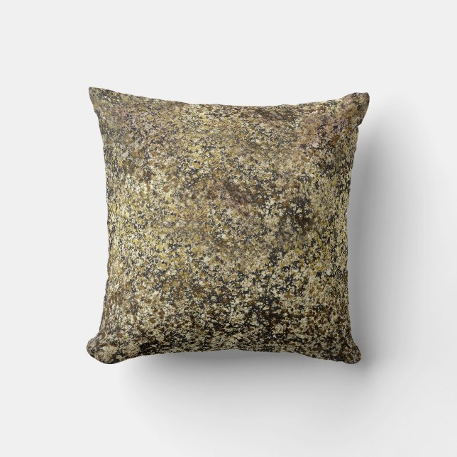 Mörkt Guld Glitter Spricka Modern Chic Glamör Gnis Kudde (Framsida)
