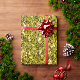Mörkt guld gul falsk glittergnistrande presentpapper