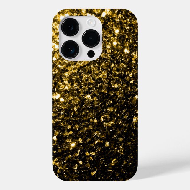 Mörkt guld gula falska glittergnistor (Baksida)