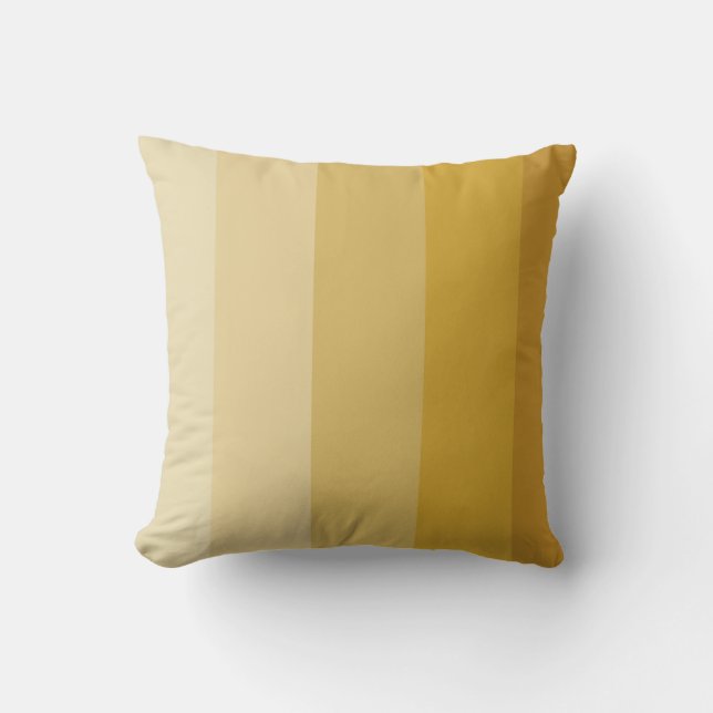 Mörkt Guld Ombre Randig Kudde (Framsida)