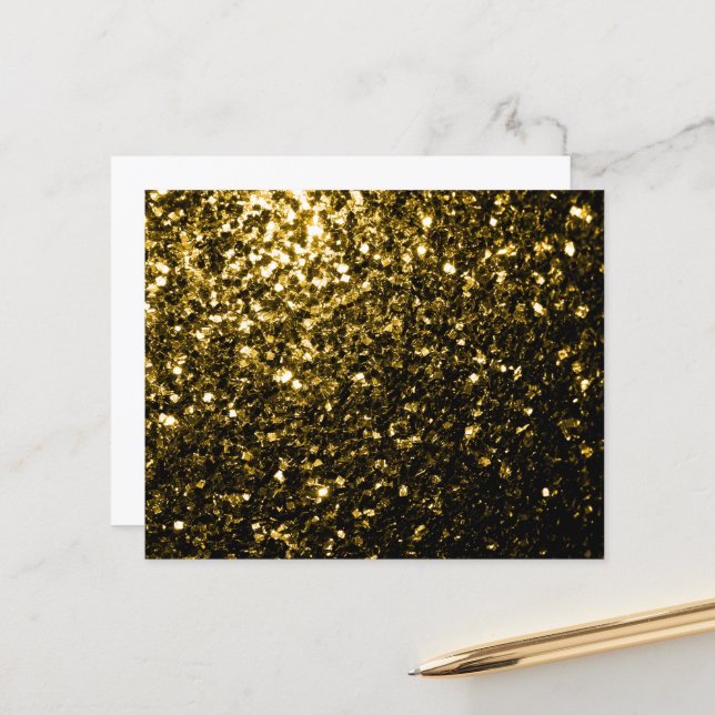 Mörkt gult glitter gnistrar papper (Fram/Back In Situ)